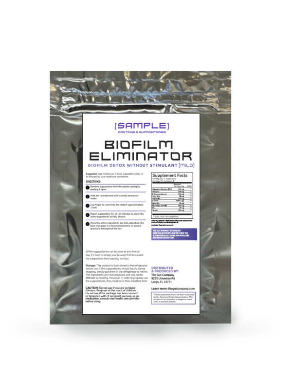 Biofilm Eliminator Suppository (Non-Simulatant) (Sample Pack)